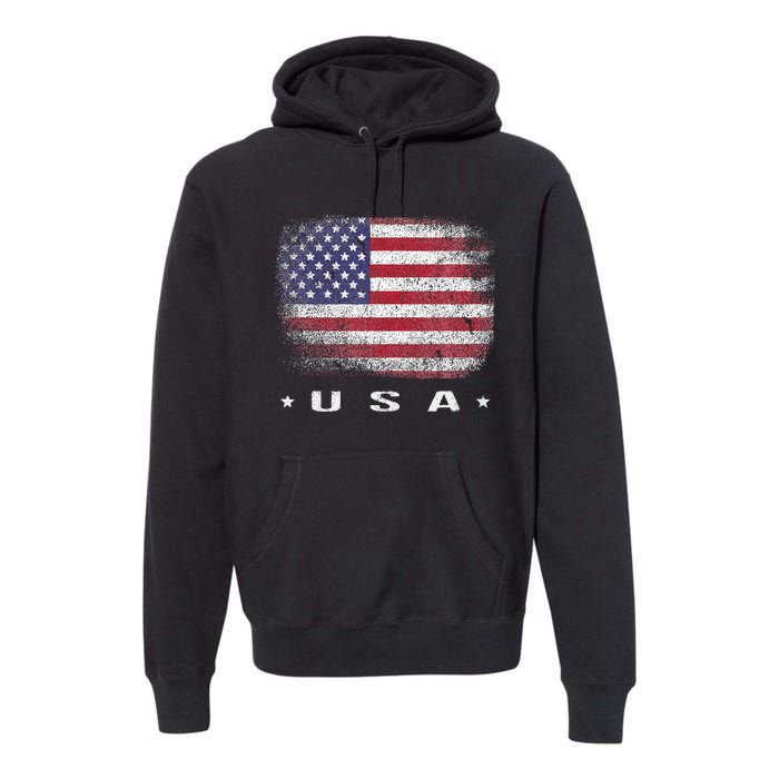 American Flag Usa July Premium Hoodie