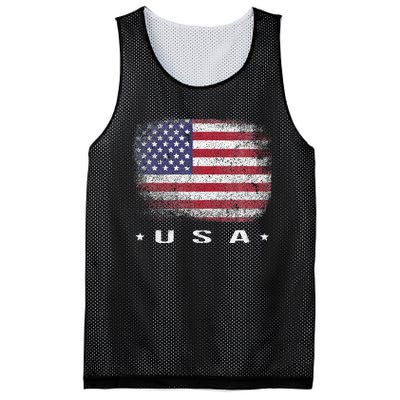 American Flag Usa July Mesh Reversible Basketball Jersey Tank