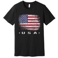 American Flag Usa July Premium T-Shirt