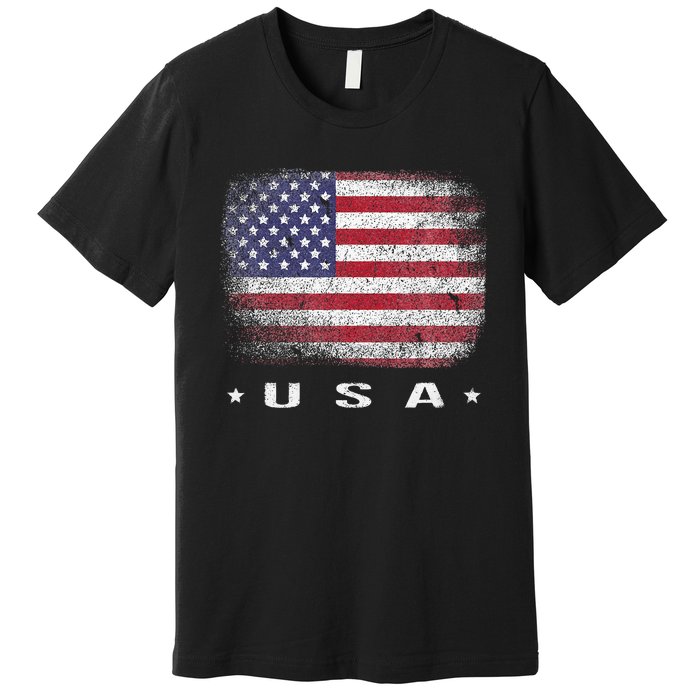 American Flag Usa July Premium T-Shirt