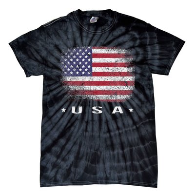 American Flag Usa July Tie-Dye T-Shirt