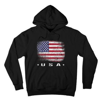 American Flag Usa July Tall Hoodie