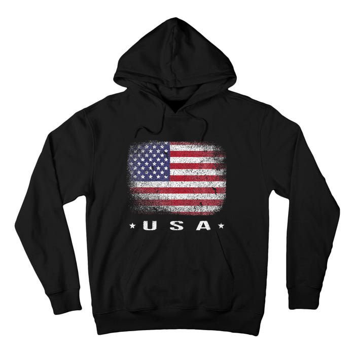 American Flag Usa July Tall Hoodie