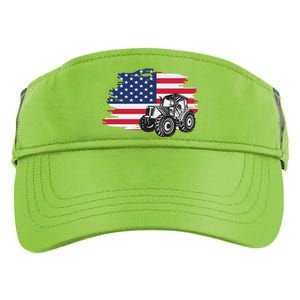 American Farmer US Flag Farmer Farming Gift Adult Drive Performance Visor