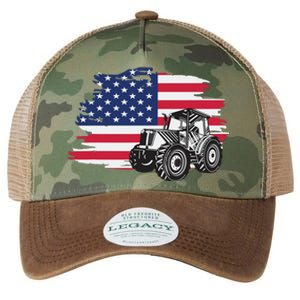 American Farmer US Flag Farmer Farming Gift Legacy Tie Dye Trucker Hat