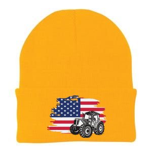 American Farmer US Flag Farmer Farming Gift Knit Cap Winter Beanie