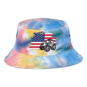 American Farmer US Flag Farmer Farming Gift Tie Dye Newport Bucket Hat