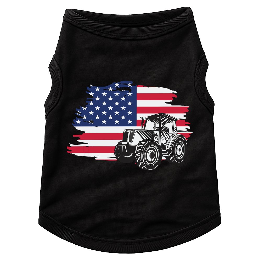 American Farmer US Flag Farmer Farming Gift Doggie Tank