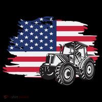 American Farmer US Flag Farmer Farming Gift Tall T-Shirt