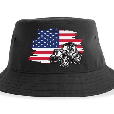 American Farmer US Flag Farmer Farming Gift Sustainable Bucket Hat