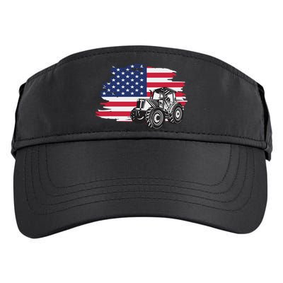 American Farmer US Flag Farmer Farming Gift Adult Drive Performance Visor