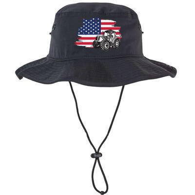 American Farmer US Flag Farmer Farming Gift Bucket Hat