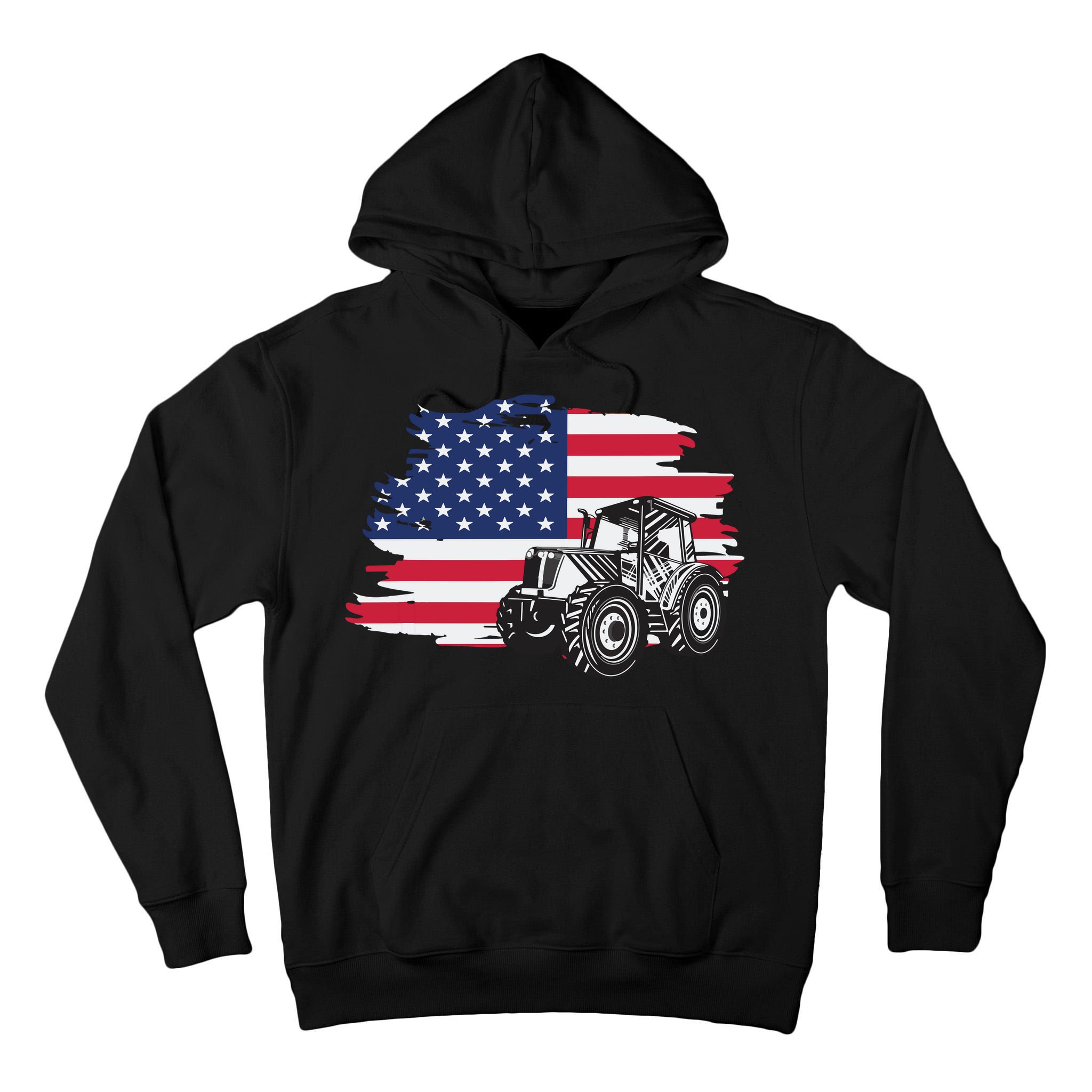 American Farmer US Flag Farmer Farming Gift Tall Hoodie