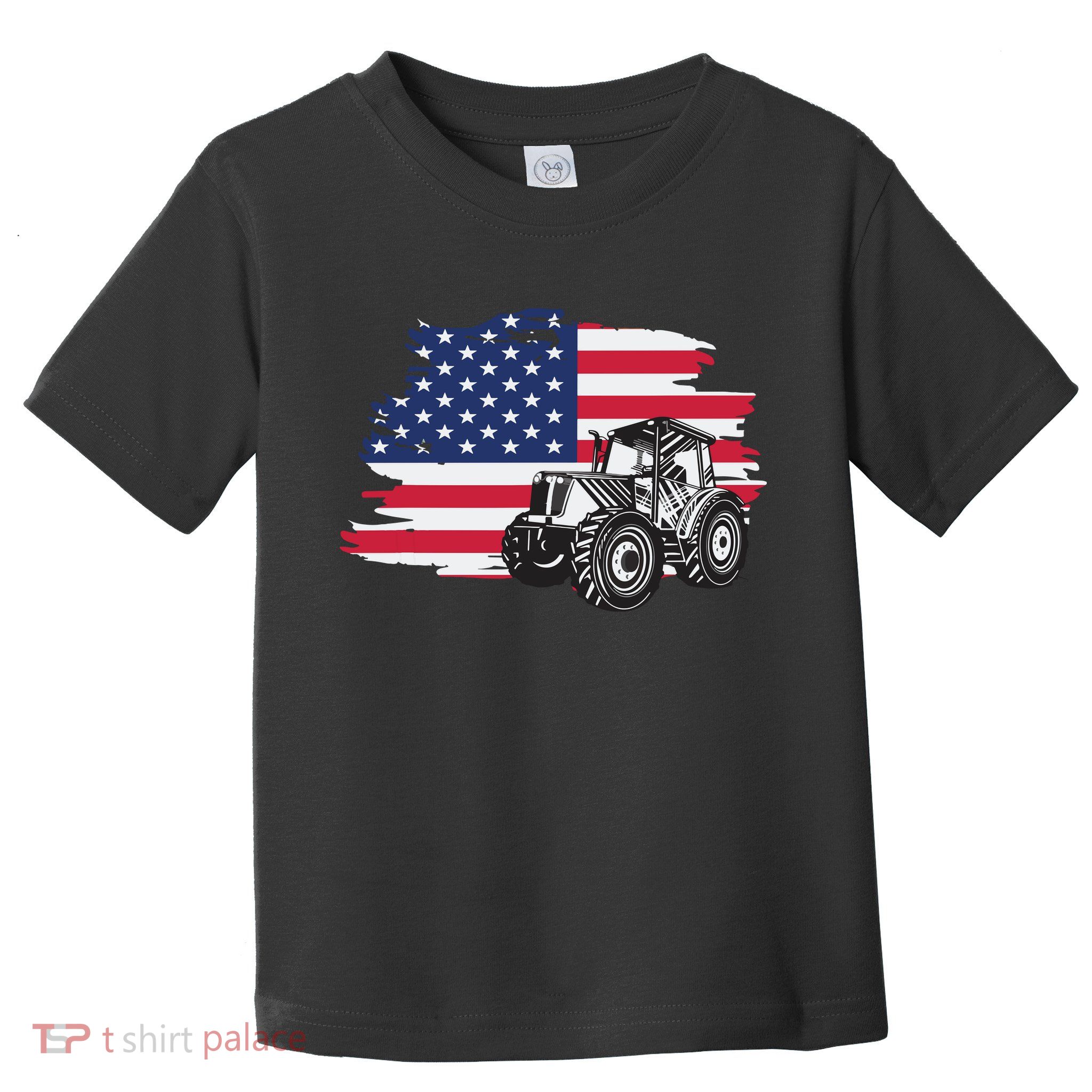 American Farmer US Flag Farmer Farming Gift Toddler T-Shirt