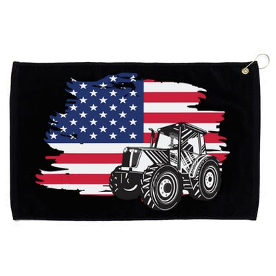 American Farmer US Flag Farmer Farming Gift Grommeted Golf Towel