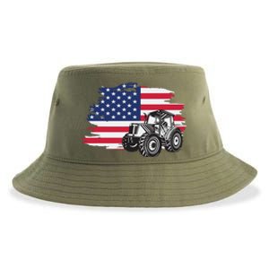 American Farmer US Flag Farmer Farming Gift Sustainable Bucket Hat