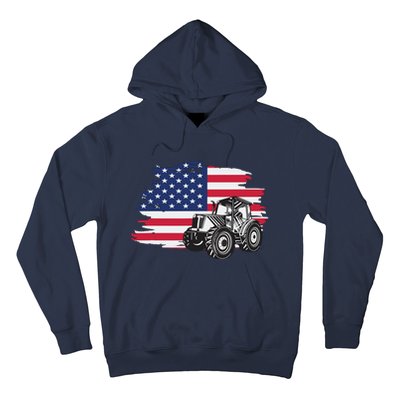 American Farmer US Flag Farmer Farming Gift Hoodie