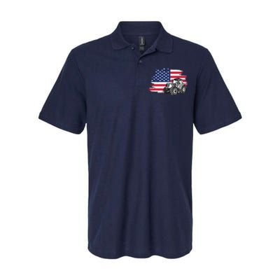 American Farmer US Flag Farmer Farming Gift Softstyle Adult Sport Polo