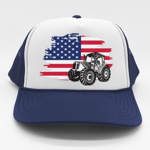 American Farmer US Flag Farmer Farming Gift Trucker Hat