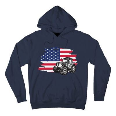 American Farmer US Flag Farmer Farming Gift Tall Hoodie