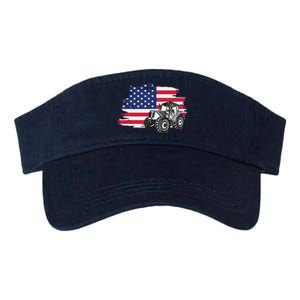 American Farmer US Flag Farmer Farming Gift Valucap Bio-Washed Visor