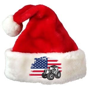 American Farmer US Flag Farmer Farming Gift Premium Christmas Santa Hat