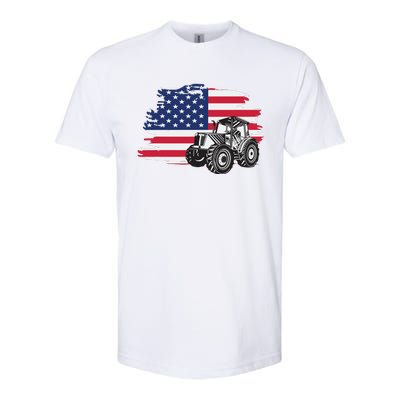 American Farmer US Flag Farmer Farming Gift Softstyle® CVC T-Shirt