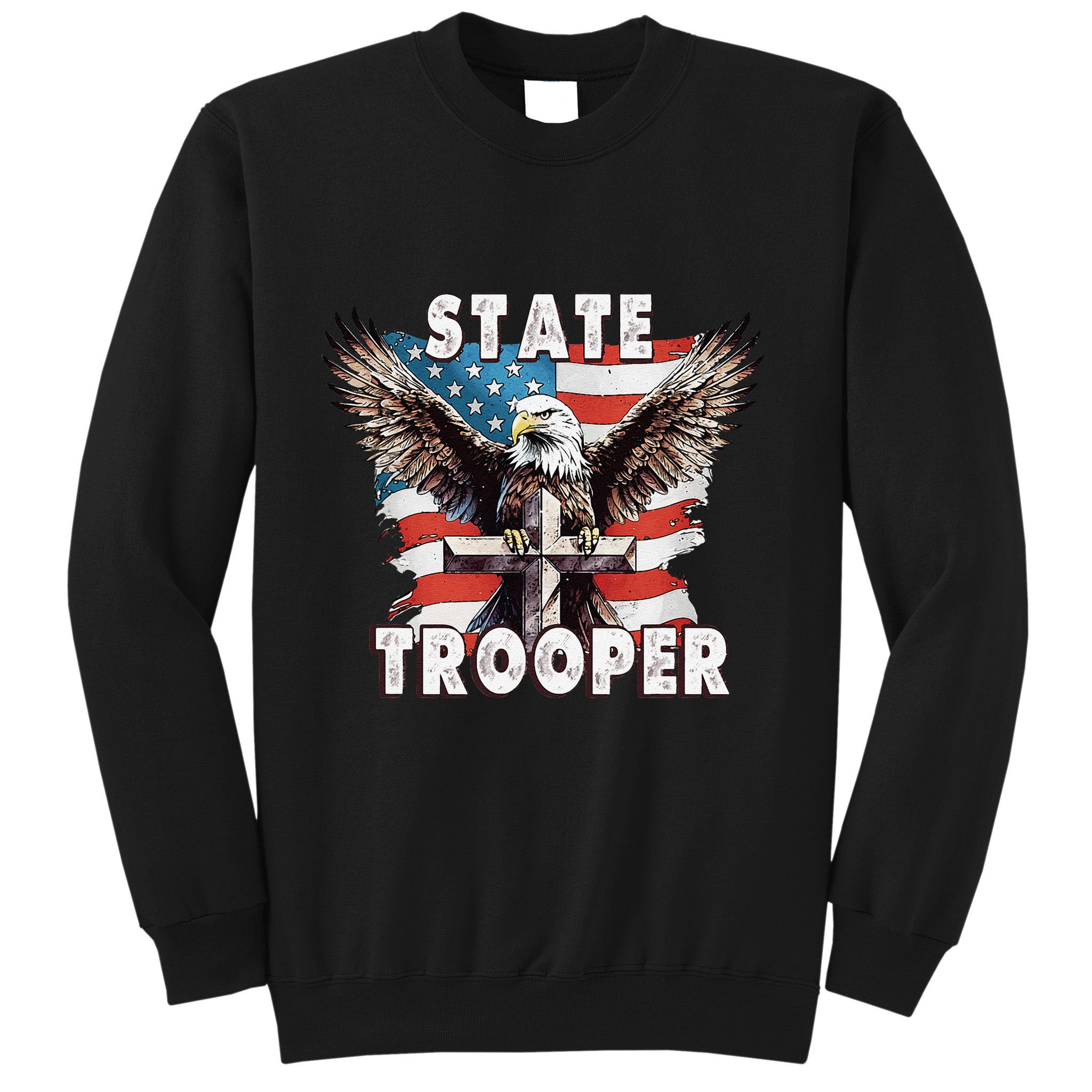 American Flag Usa Law Enforcement State Trooper Sweatshirt