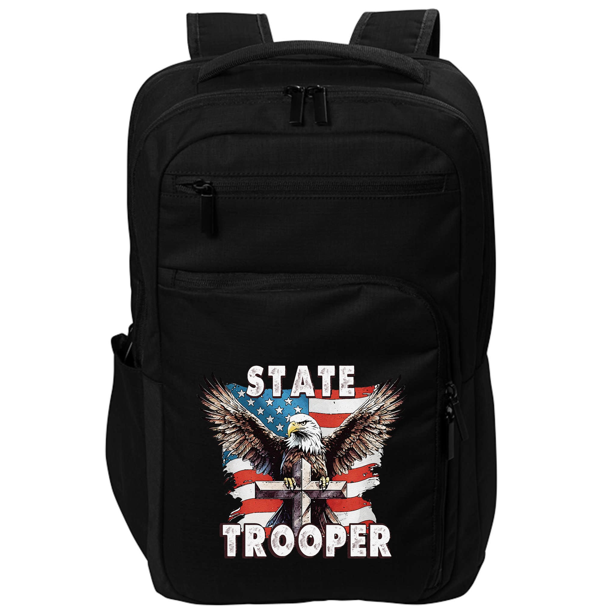 American Flag Usa Law Enforcement State Trooper Impact Tech Backpack