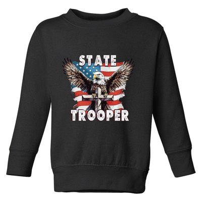 American Flag Usa Law Enforcement State Trooper Toddler Sweatshirt