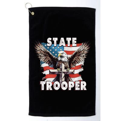 American Flag Usa Law Enforcement State Trooper Golf Towel