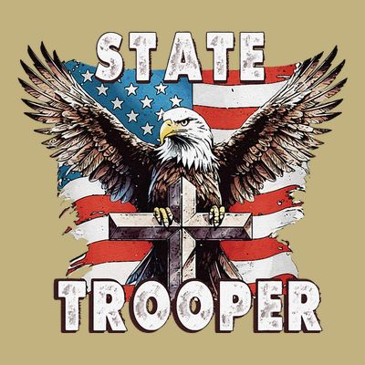 American Flag Usa Law Enforcement State Trooper T-Shirt