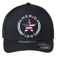 America First Usa Flag American Star Roundel Patriot Flexfit Unipanel Trucker Cap