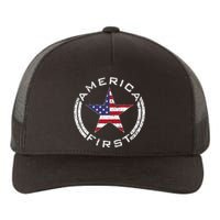 America First Usa Flag American Star Roundel Patriot Yupoong Adult 5-Panel Trucker Hat