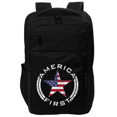 America First Usa Flag American Star Roundel Patriot Impact Tech Backpack