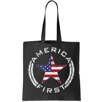 America First Usa Flag American Star Roundel Patriot Tote Bag