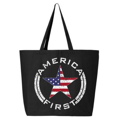 America First Usa Flag American Star Roundel Patriot 25L Jumbo Tote