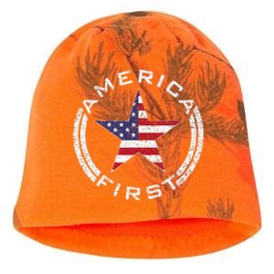 America First Usa Flag American Star Roundel Patriot Kati - Camo Knit Beanie