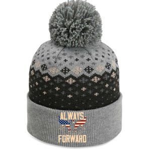 Always Forward Usa America Military Soldier Veteran Gift The Baniff Cuffed Pom Beanie