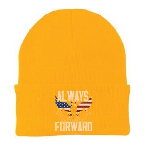 Always Forward Usa America Military Soldier Veteran Gift Knit Cap Winter Beanie