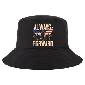 Always Forward Usa America Military Soldier Veteran Gift Cool Comfort Performance Bucket Hat