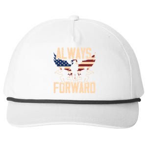 Always Forward Usa America Military Soldier Veteran Gift Snapback Five-Panel Rope Hat