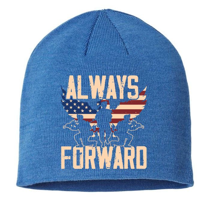 Always Forward Usa America Military Soldier Veteran Gift Sustainable Beanie