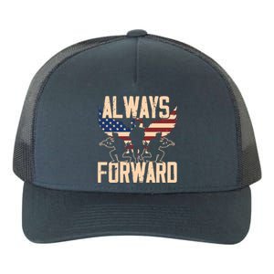 Always Forward Usa America Military Soldier Veteran Gift Yupoong Adult 5-Panel Trucker Hat