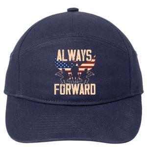 Always Forward Usa America Military Soldier Veteran Gift 7-Panel Snapback Hat