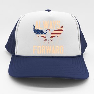 Always Forward Usa America Military Soldier Veteran Gift Trucker Hat