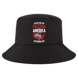 America Freedom Usa Patriotic Military Veterans Support Great Gift Cool Comfort Performance Bucket Hat