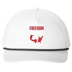 America Freedom Usa Patriotic Military Veterans Support Great Gift Snapback Five-Panel Rope Hat