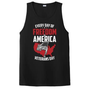 America Freedom Usa Patriotic Military Veterans Support Great Gift PosiCharge Competitor Tank