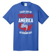 America Freedom Usa Patriotic Military Veterans Support Great Gift Tall T-Shirt